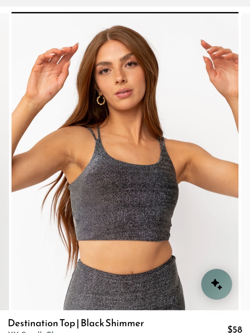 {NWT} Coral Reef Destination Swim Top Black Shimmer